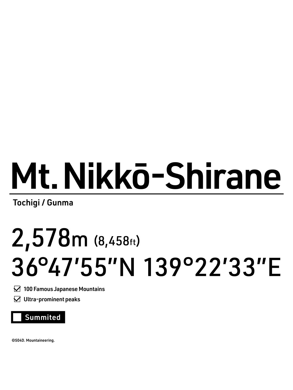 日本百名山 Series