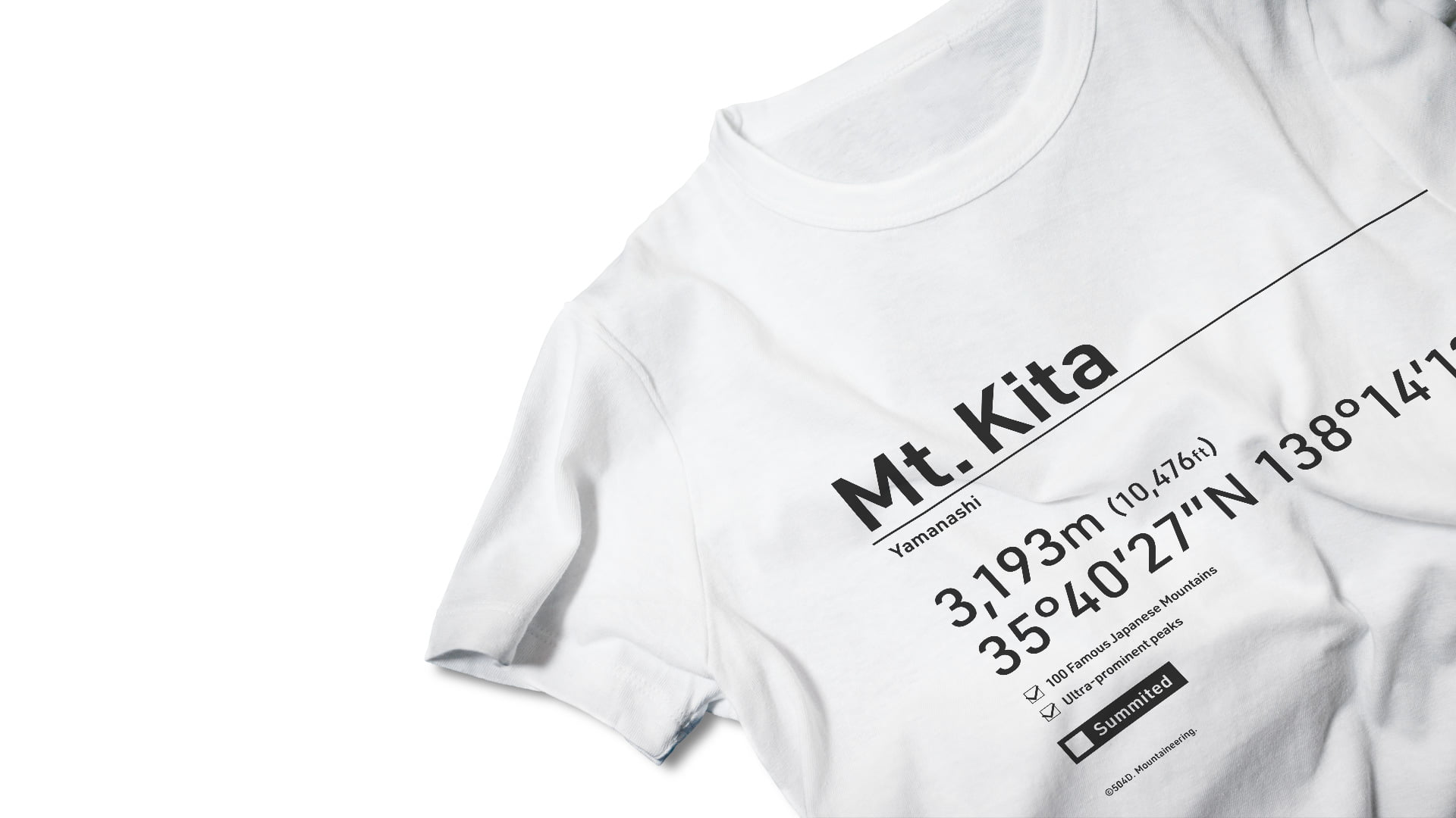日本百名山Tシャツ（504D. Mountaineering.）メインビジュアル01