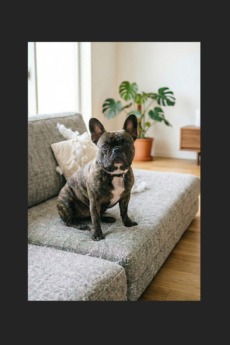 CASE 04 元写真 犬（フレンチブルドッグ） — WANTEDポスター制作前