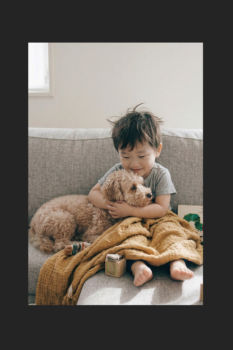 CASE 05 元写真 子供・犬 — WANTEDポスター制作前